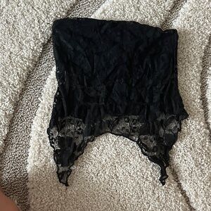 Urban Outfitters Black Lace Bandeau